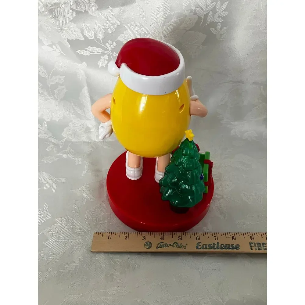 M&M's L17918MY Yellow Musical Christmas Candy Dispenser Light Music Tested Works